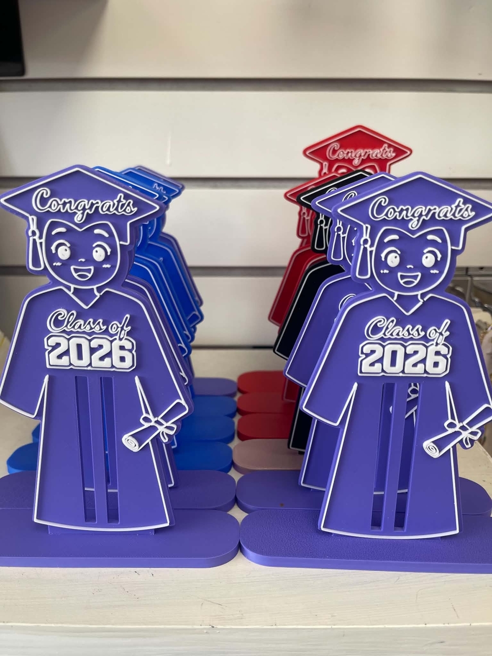 Congrats Class of 2026 Graduation Figurine - Purple